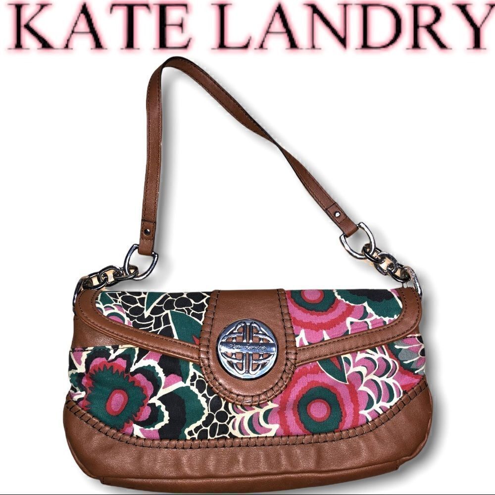 Kate Landry Shoulder Bag Canvas & Leather - Picture 5 of 8